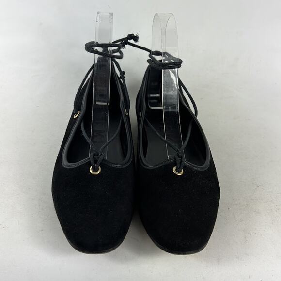 M. Gemi The Odina flat women’s 6 black suede ankle strap round toe ballet - Picture 4 of 9